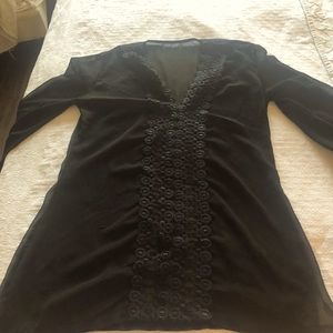 Black embroidered Coverup